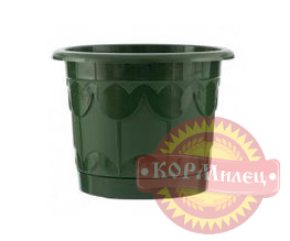Горшок Тюльпан с поддон, зеленый 2,9л Palisad. 69237 арт. 11123