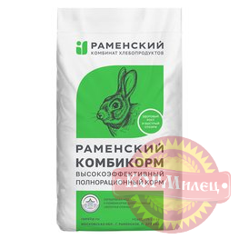 Комбикорм для кроликов ПЗК91 гр (Раменский) 25кг арт.25574