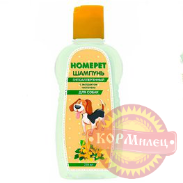 Шампунь HOMEPET гипоаллерг д/собак c экстрактом чистотела 220мл  (ЧЗ) арт.29164